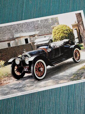 Cole 6-60 Roadster Auto Art 9 5/8" x 7" Luxury Automobile Antique Car Classic